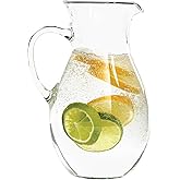 Simax Glass Pitcher With Spout, SMALL 1 Quart Borosilicate Glass Pitchers With Handle,Glass, Cocktail Pitcher, Margarita, Sangria, Beverage Pitchers