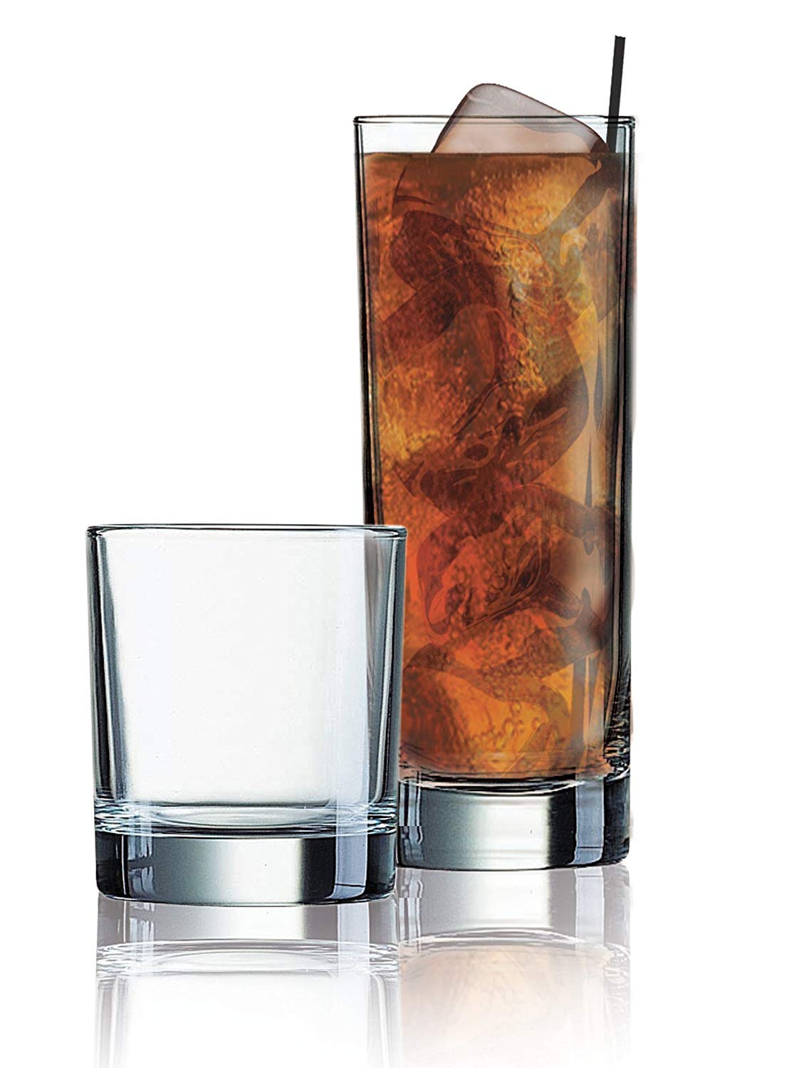 Elegant Drinking Glasses Set Of 16, Heavy Base Durable Glass Cups - 8 ...