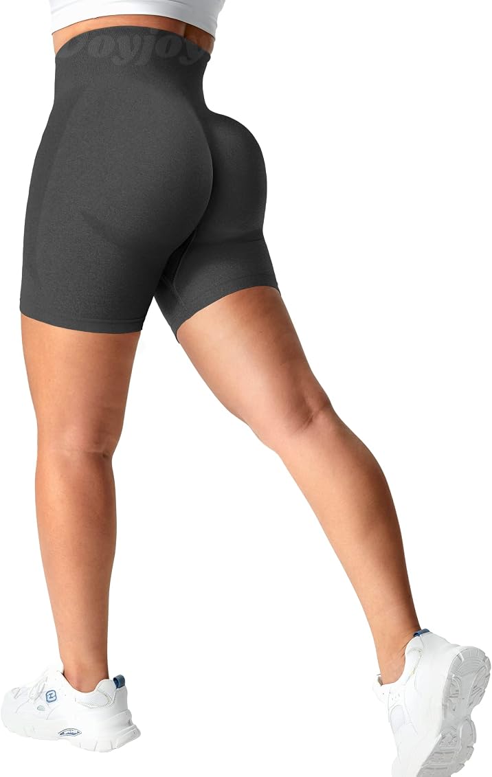 VOYJOY Shorts for Women Seamless Workout Athletic Shorts Gym Shorts Women  High Waist Yoga Smile Contour Running Shorts at Amazon Women's Clothing  store