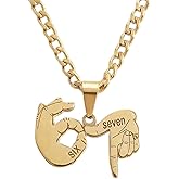 LULUMONIA 67 Chain 67 Necklace Steel Necklaces for Men Gift Soccer Baseball Team Number Pendant Chunky Chain Sport Fun Valentine's Day Gifts