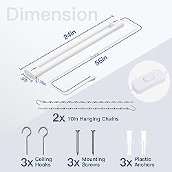 BBOUNDER 2FT LED Shop Light Fixture, Super Bright