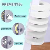 BYETOO 6 Pack Door Finger Guards Foam Door Stopper White 3.5x3.5x0.6 in view 5