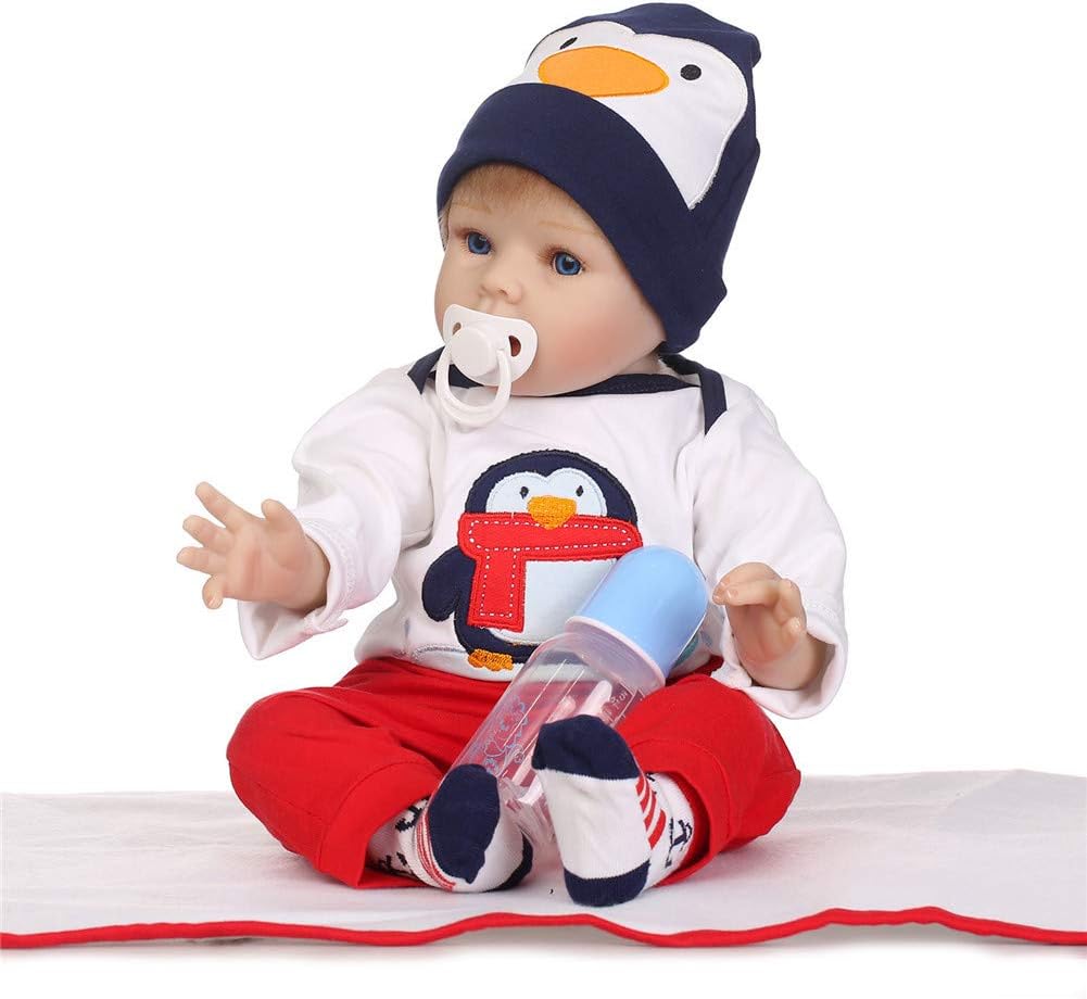 Prezzo LVYE1 22'' del Bambino Reborn Ragazzo Bambole Realistico Pieno del Corpo del Vinile Boneca Reborn per I Bambini di Compleanno Giocattoli Bambole del Bambino del Silicone Appena Nato Offerte