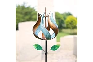 PURE ECHO Wind Spinners for Yard and Garden, Wind Spinners Outdoor Metal Large 360 Degrees, Birthday Gifts for Women Family Outdoor Decor(Tulip 75'' x 14'')