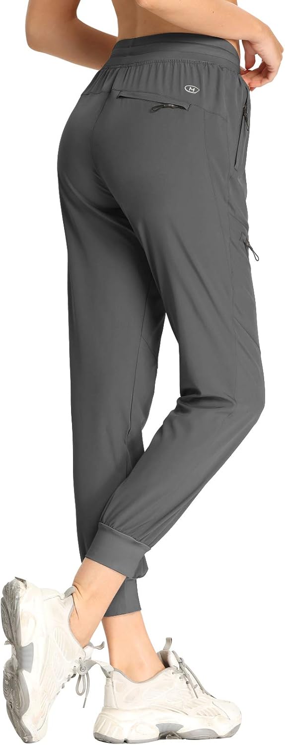 M MAROAUT Women’s Cargo Hiking Pants Lightweight Joggers Quick Dry Water Resistant Outdoor UPF 50+ with Zipper Pockets: Clothing