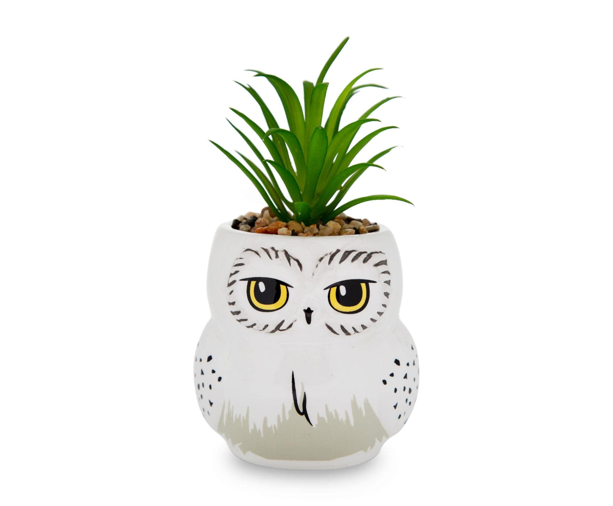 Silver Buffalo Harry Potter Hedwig 3-Inch Ceramic Mini Planter with Artificial Succulent