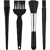 Tibapla 4 Pcs Anti Static Brushes, Nylon Computer Cleaning Brushes with Plastic Handle, Portable Dusting Brush for Laptop Com