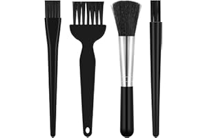 Tibapla 4 Pcs Anti Static Brushes, Nylon Computer Cleaning Brushes with Plastic Handle, Portable Dusting Brush for Laptop Com