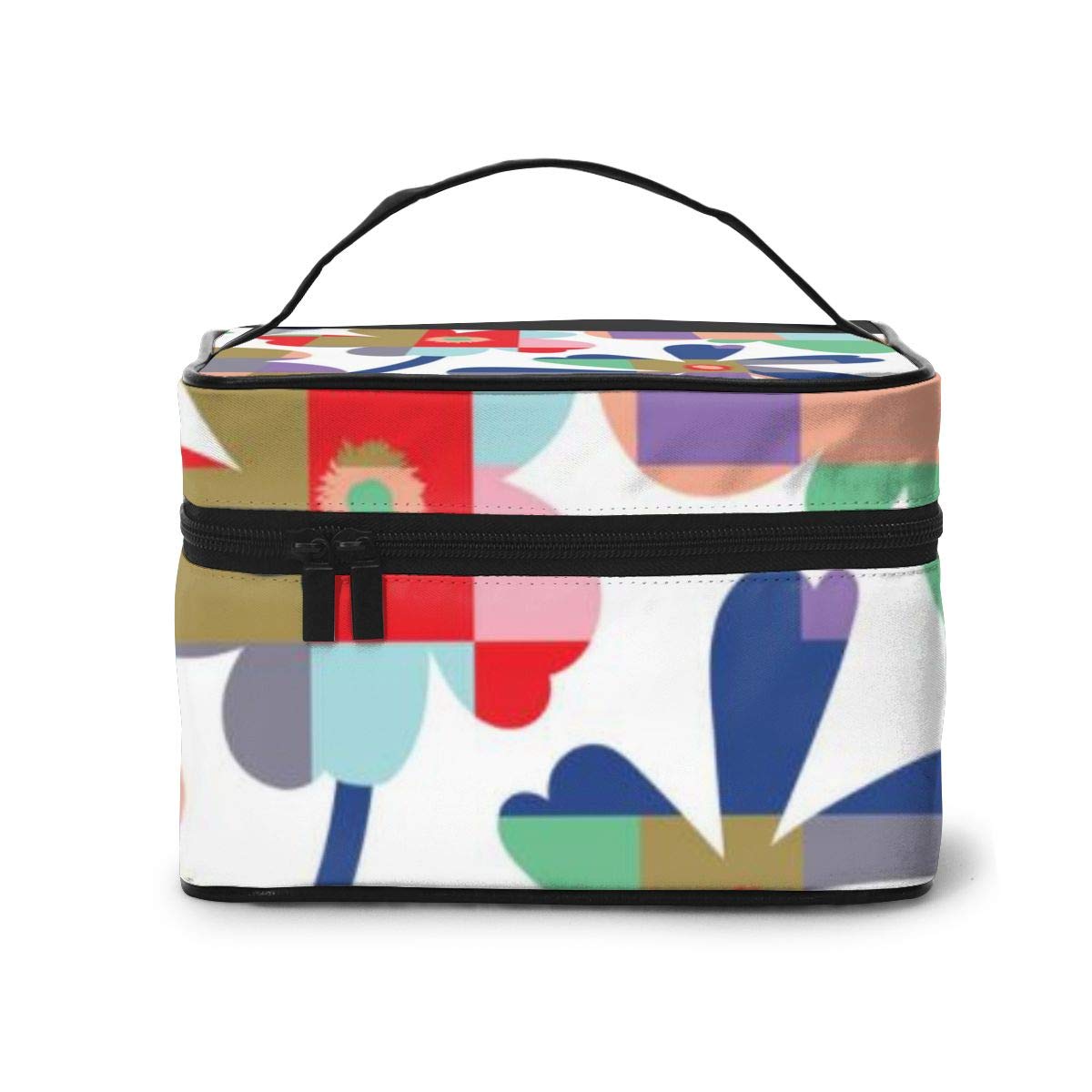 Travel Train Case Elegant Floral Travel Toiletry Bag for