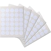 Crinklee Waterproof Essential Oil Labels, 150 Circles, 1.5 Inch Diameter, Oil Proof, Highly Durable Blank Stickers