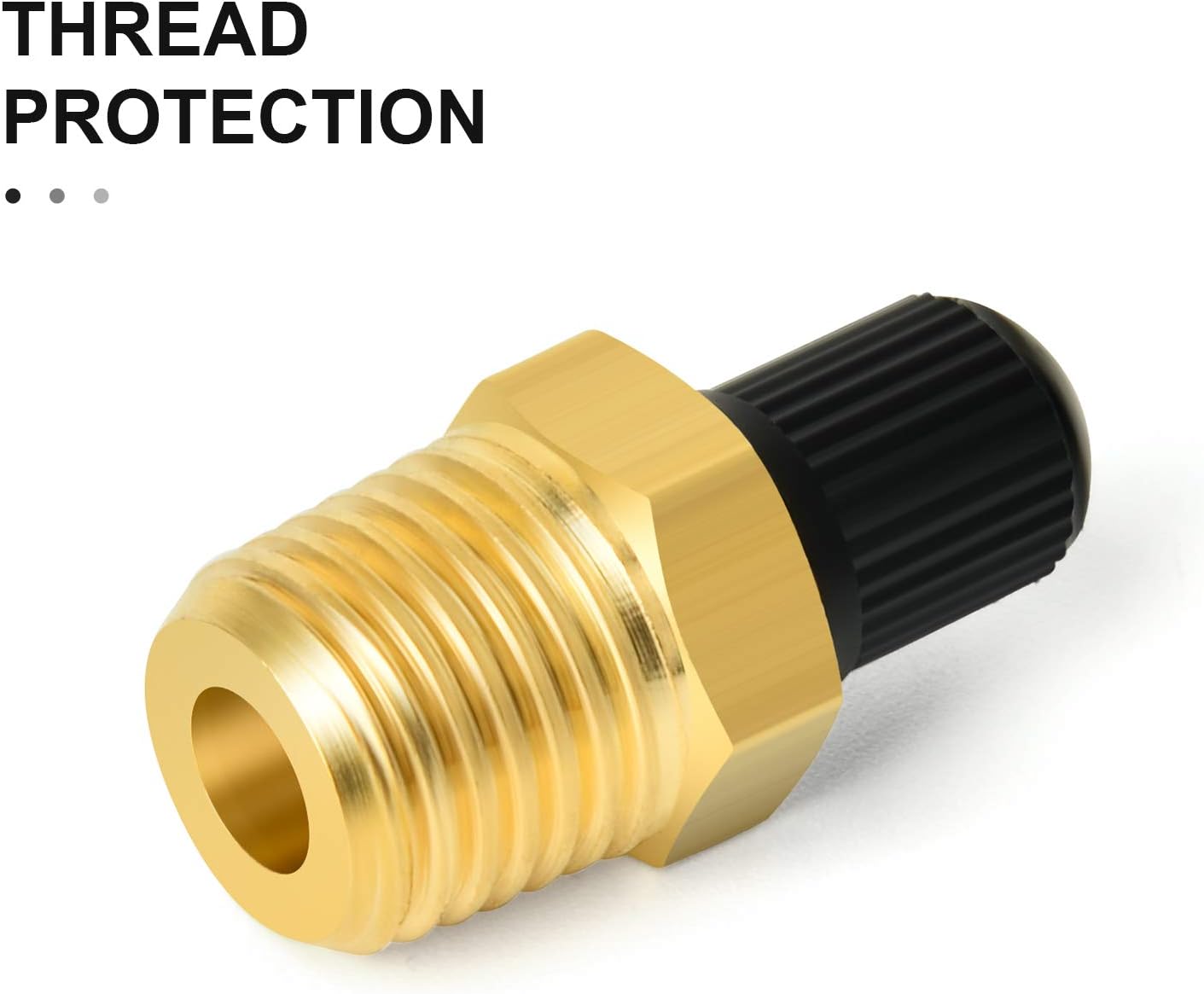 Gasher 6PCS 1/8" NPT Tank Valve Anti-Corrosion Brass Schrader Valve with 1/8" Male NPT, Using with Air Compressor Tanks - - 
