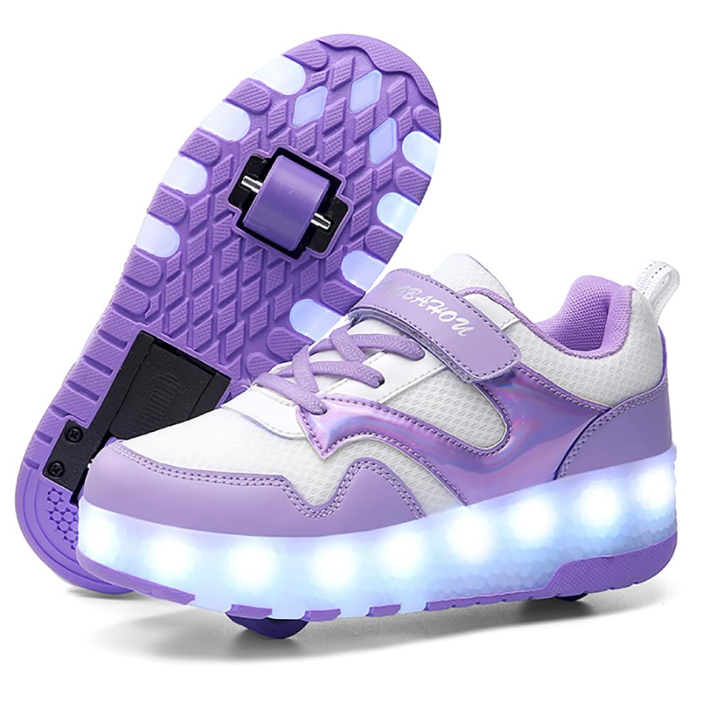 Photo 1 of ***VERY USED*** HHSTS Kids Shoes - New Upgraded with Wheels LED Light Color Shoes Shiny Roller Skates Skate Shoes Simple Kids Gifts Boys Girls The Best Gift for Party Birthday Christmas Day