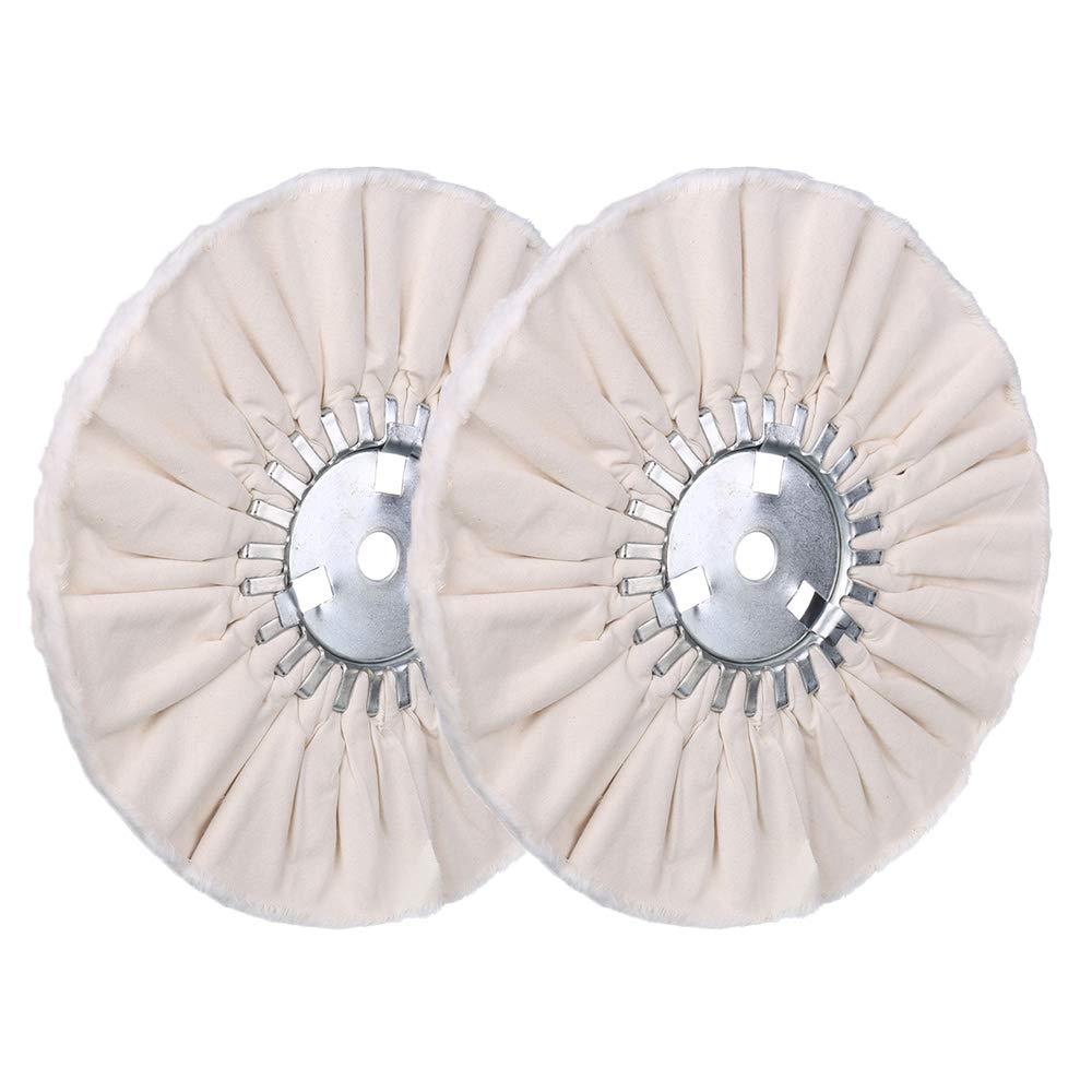 Photo 1 of 10" White Airway Buffing Wheel,5/8'' Arbor Hole,16 Plys/Fine Polishing for Angle Grinder,2PCS