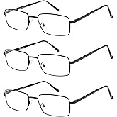 Success Eyewear Reading Glasses Set of 3 Metal Full Rim Glasses for reading for Men and Women