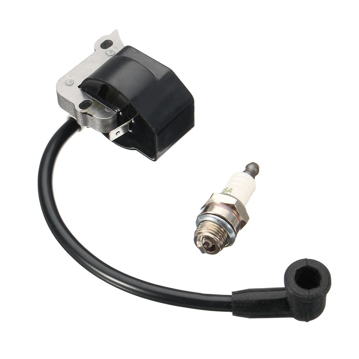 MOMOALA Ignition Coil + Spark Plug compatible with STIHL FC55 FS38 FS45 HL45 HS45 KM55 TRIMMER