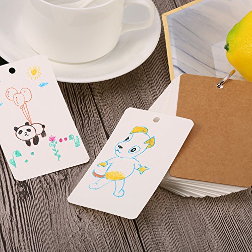 image for Pangda 250 Pieces Card Kraft Paper Study Cards Unruled Colored Pages w