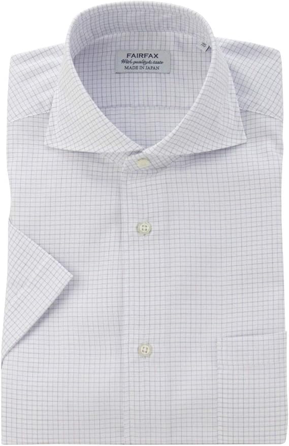 Amazon フェアファクス Fairfax 半袖 ワイシャツ ホリゾンタルワイド クールマックス Coolmax 形態安定加工 スリム Hw2299 3900 シャツ 通販