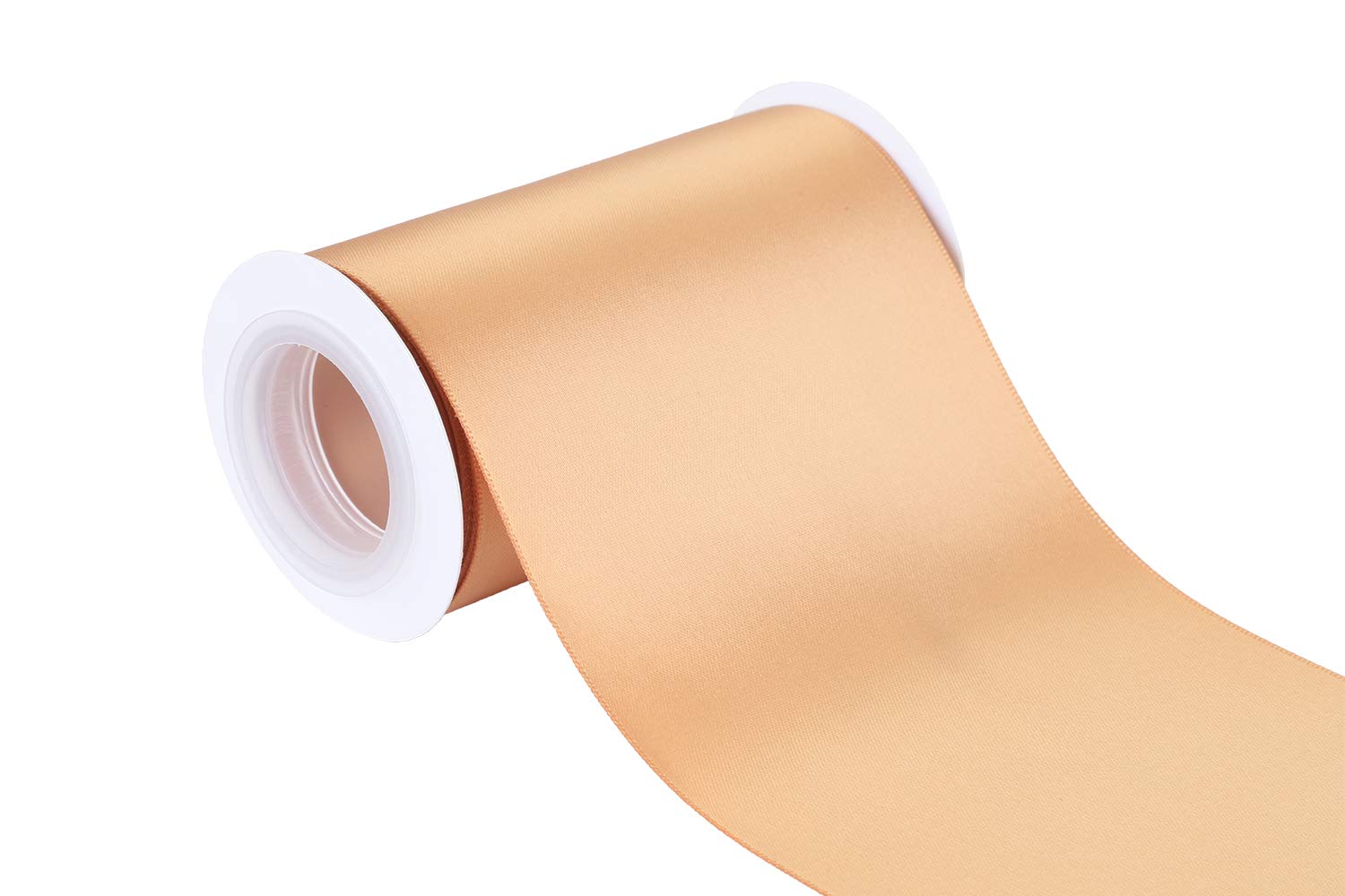 ITIsparkle 100mm Width (4") Double Faced Satin 4.5 Meters (Full Reel) Premium Quality Ribbon Ideal for Crafts/Gift Wrapping/Floristry - Old Gold