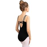 DANSHOW Girls Camisole Dance Leotard for Ballet Dancewear,Pinch V-neck