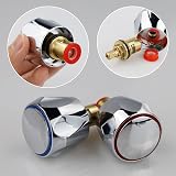 SZCXDKJ Replacement Faucet Valve Core & Rotary Handle 4 pcs Brass Zinc Alloy view 3