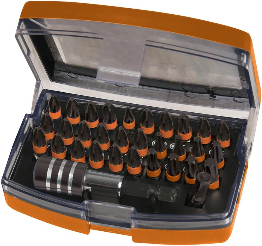 Triton Impact Screwdriver Bit Set 32pce (302821), Orange, 32 Pieces