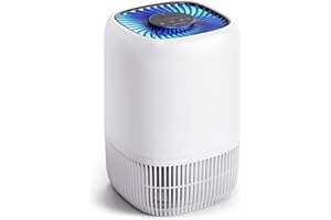 VOOPNU Air Purifiers for Home with H13 True HEPA Filter Up to 1076 Ft² for Pet Hair, Odors, Pollen, Smoke, Compact Air Cleaner with 3 Speeds, Timer, Aroma Quiet 360°Intake Filter, White