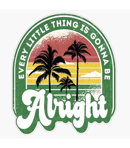 "Alright Alright Alright" Retro Bumper Sticker Vinyl Decal - 5 Inches - Waterproof & Removable