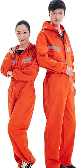 Amazon Co Jp Piiteメンズ 作業服 伸縮性ウエスト ツナギ 帽子付き 耐磨性よい 棉素材構成 長袖 五つの色がある ポケット付き 便利さ ワークユニフォーム おしゃれ 服 ファッション小物