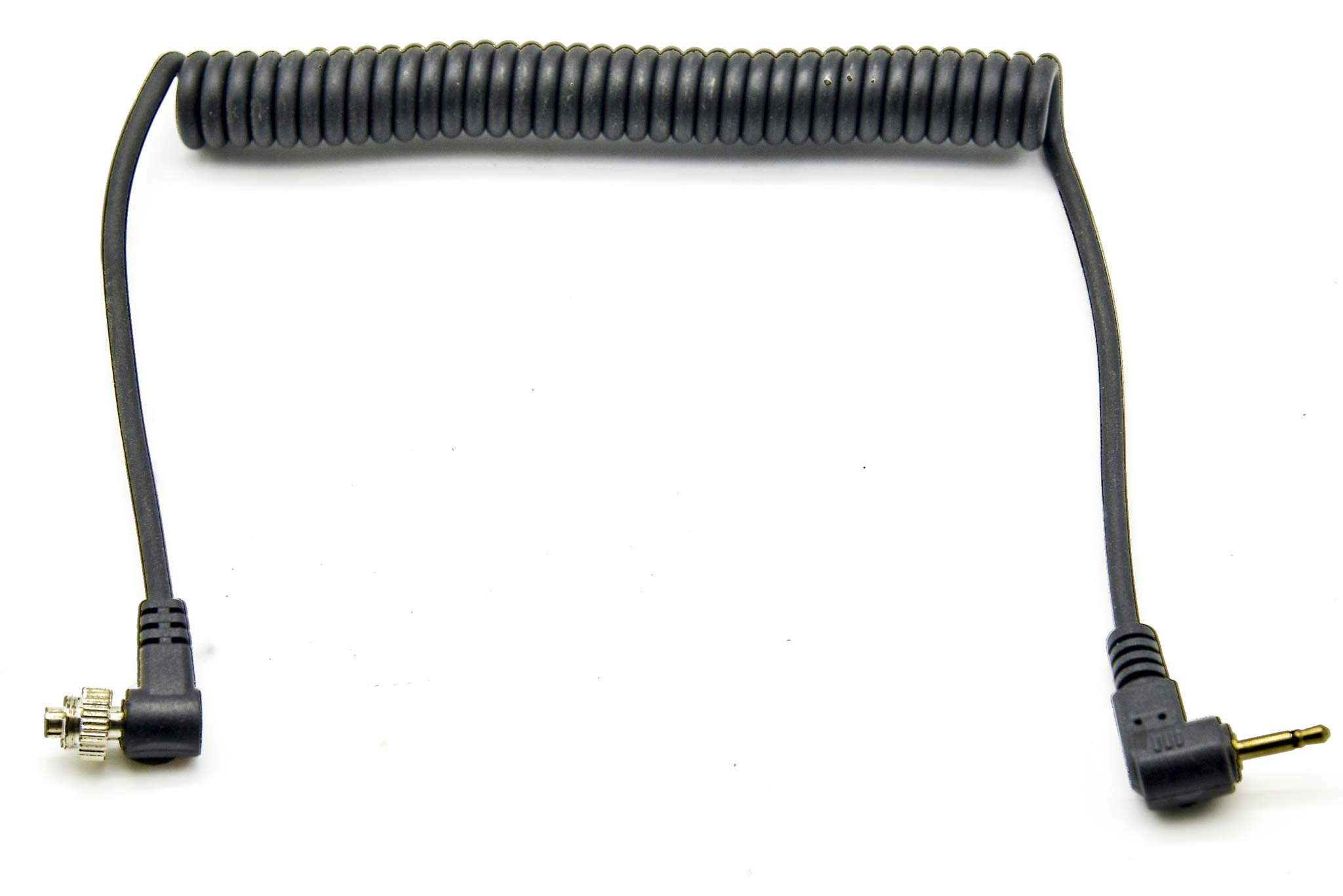 PROtastic 2.5mm to Male Flash PC Sync Coiled Cable, 30cm - 100cm Long.