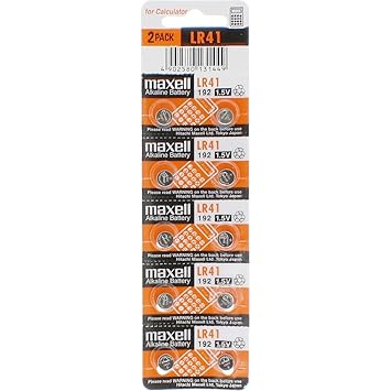Maxell Batterie Alkaline Knopfzelle Typ LR41, 10er Blister