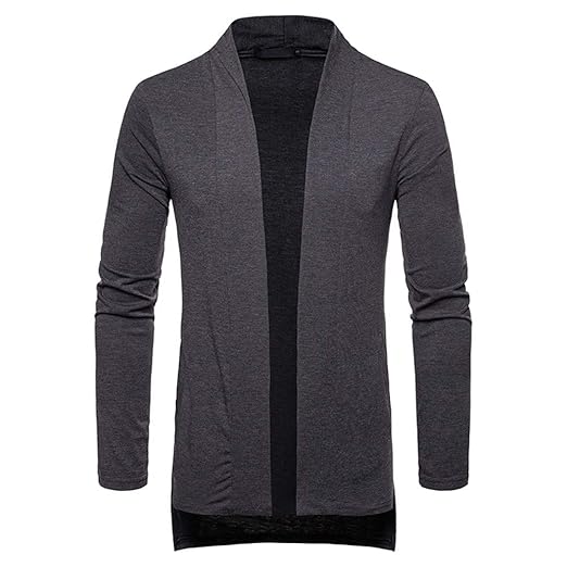 SuperSU Klassisch Vintage Zwei-Knopfleiste Revers Blazer Herren Strickjacke Kapuzenpullover Sakko Sweatjacke mit Kapuze Mante