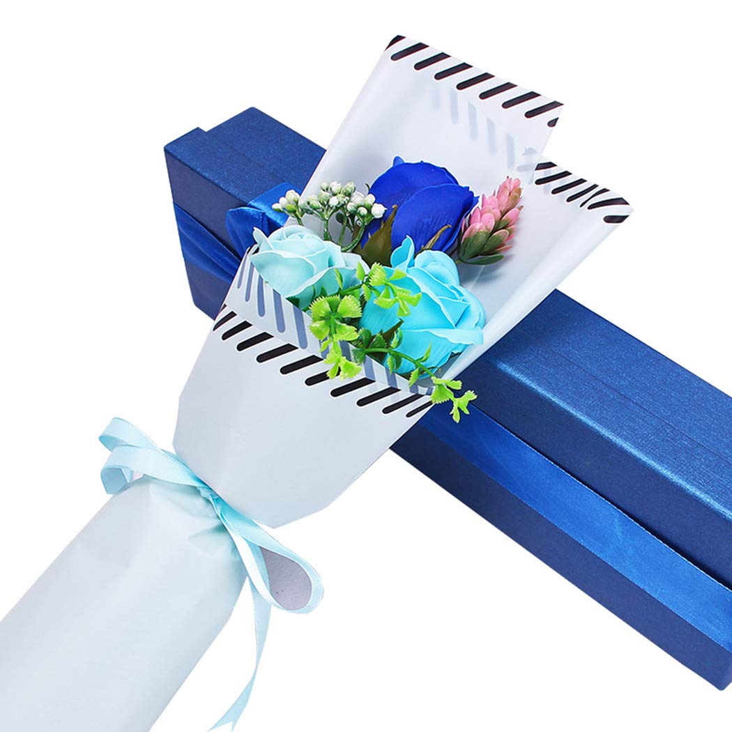 Rose Petals Soap Bath Body Soap Perfect Gift for Weddings Valentine\'s Day Anniversary (Purple)