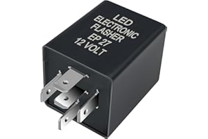 Autokemat 5 Pin EP27 FL27 Electronic Flasher Relay fits for Car Vehicle LED Turn Signal Light Bulbs Hyper Blink Flash Fix