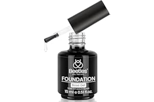 BEETLES GEL POLISH Beetles Gel Base Coat, 1Pcs 15ml Base Gel Nail Polish Upgraded Formula Long-Lasting Soak Off U V LED Lamp Needed DIY Home and Nail Salon Gifts for Women