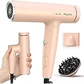 High Speed Plasma Ion Hair Dryer with Diffuser, Professional Blow Dryer 130000 RPM Brushless Motor for Fast Drying,1500W 3Temps/3Speeds Thermo-Control Lightweight Hairdryer for Women Home Travel Salon