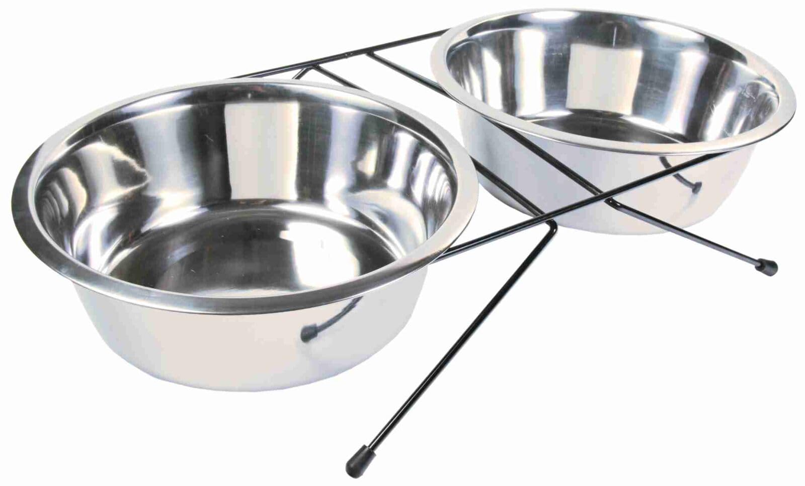 Trixie Eat on Feet Two Stainless Steel Bowl Set for Dog, 2.8 Litre