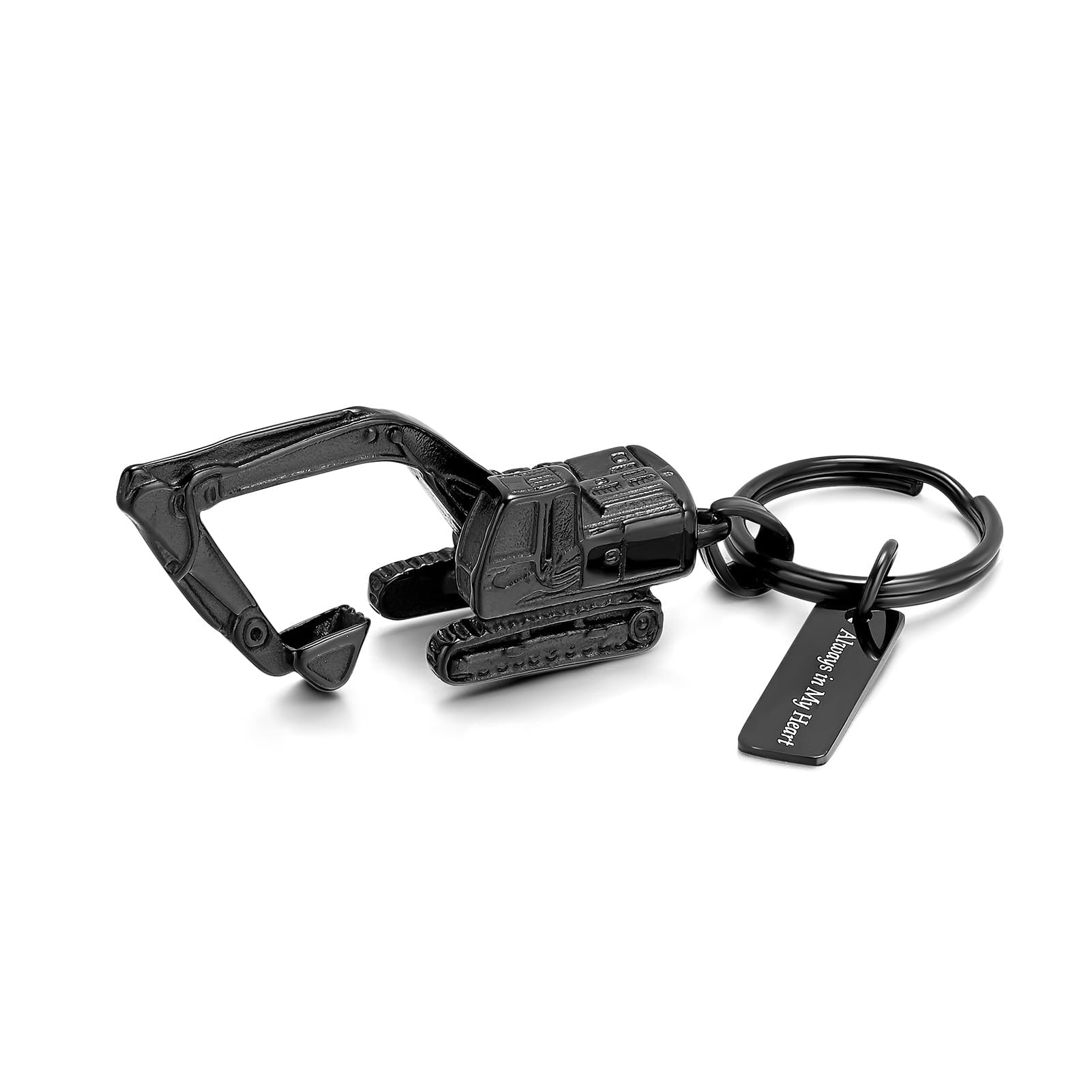 AIWENXI Excavator Urn Keychain for Ashes for Men Cremation Jewelry Urn Keychain for Pets Ash Pendant Keychain