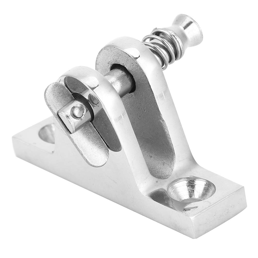 ViaGasaFamido 2PCS Boat Bimini Top Marine Boat Deck Hinge Mount Bimini Top Fitting Hardware 316 Stainless Steel Boat Marine Flat Mount Hardware Rowing Boats Accessories 55 x 18mm,Gasket retaining ring