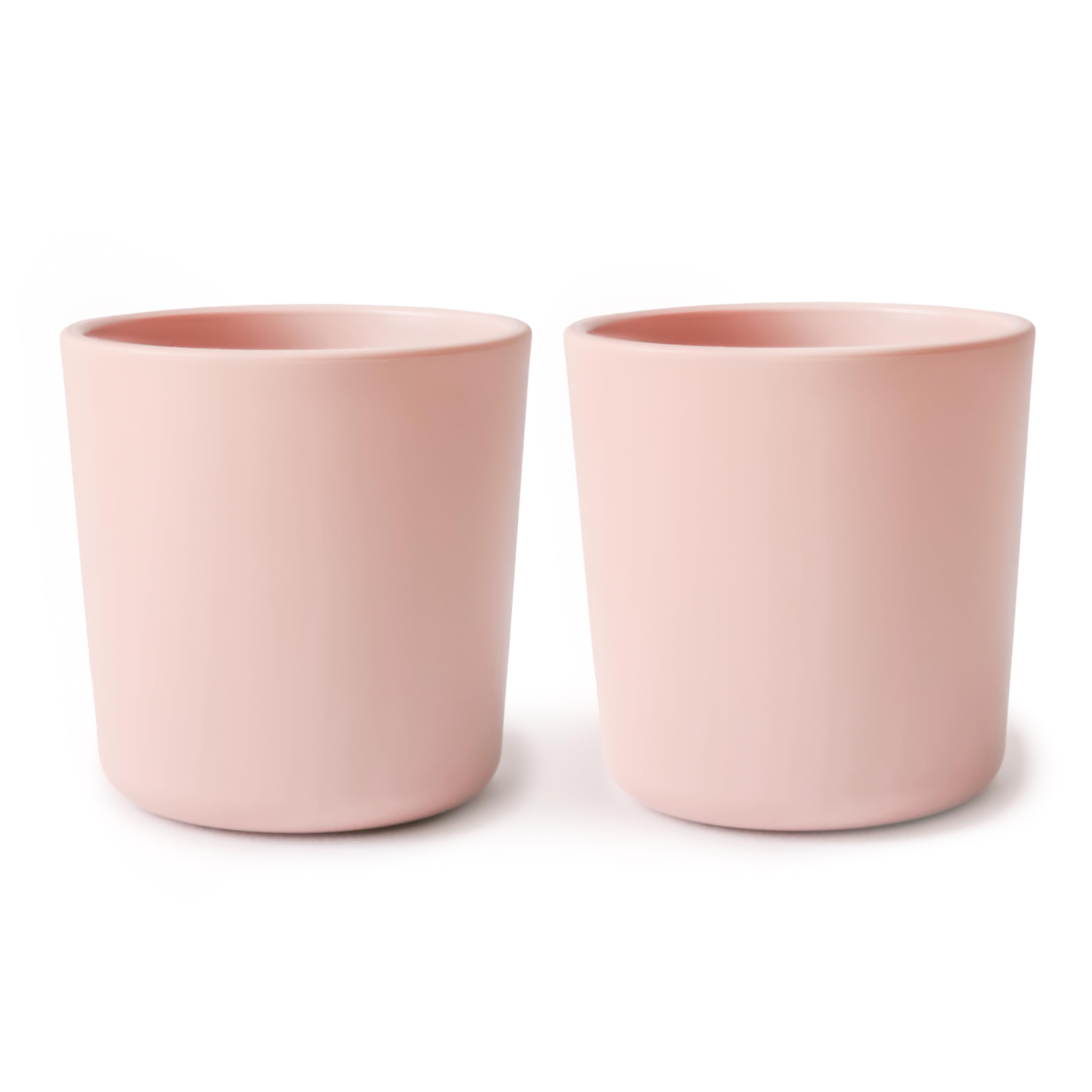 Mushie Dinnerware Cups for Kids | Tableware Cups | 1x Set of 2 | Reuseable | Dishwasher- and Microwave Safe | Easy for Child to Hold | Made in Denmark (Blush)