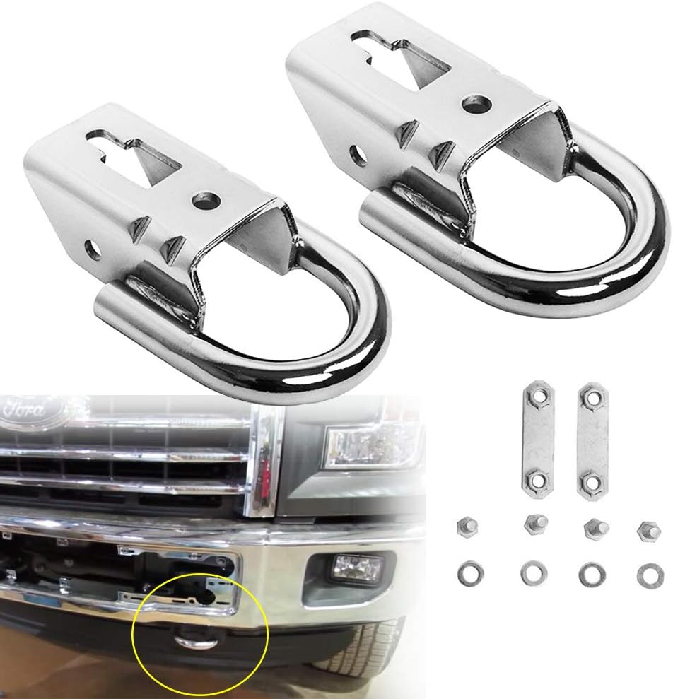 Hodenn 2Pcs Chrome Tow Hooks Fit for Ford F150 20092016