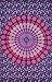 ModTradIndia-Pink & Purple Mandala Indian Tapestry, Hippie Wall Hanging , Bohemian Bedspread, Mandala Cotton Dorm Decor Beach blanket