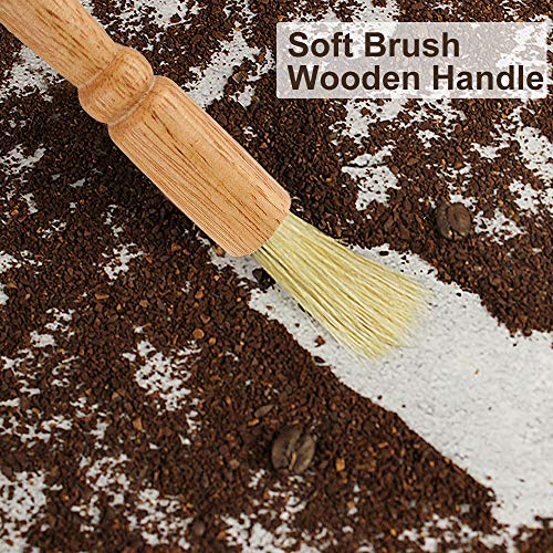 image for Hysagtek 2 Pcs Coffee Grinder Cleaning Brush Wood Dusting Brush Espres