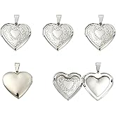 COGCHARGER Heart Photo Locket Charms for Jewelry Making Brass Frame Charms Memorial Bracelet Necklace Earring Keychain