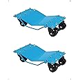 KYBOLT Car Dolly [Set of 2 with 4000 lbs] Capacity, Manganese Steel Heavy Duty Car Mover Wheel Dollies with Antiskid Plate & 360 Degree Rotatable Wheel, 16"*13", Blue