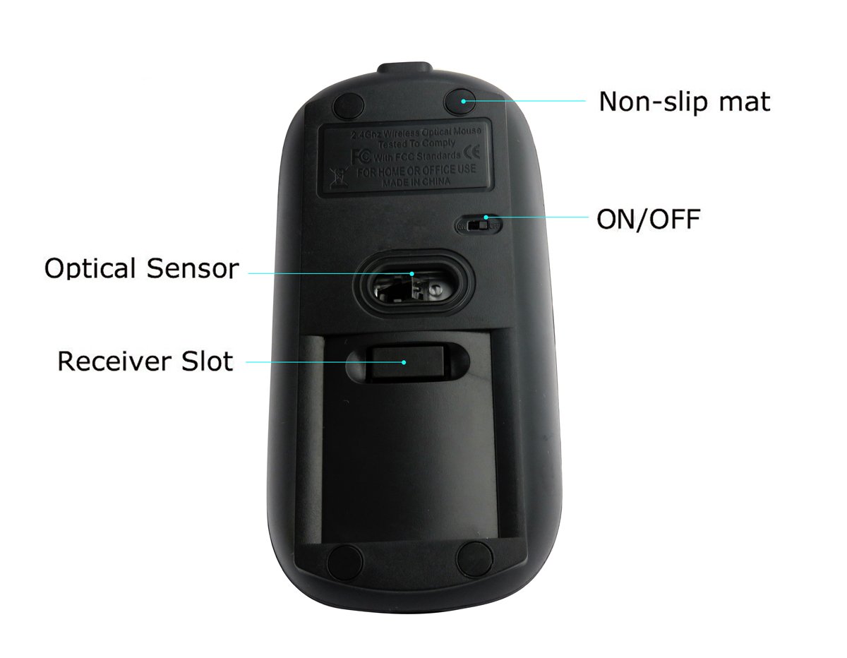 Amazoncom LOVRI Slim Wireless Mouse 24G Rechargeable And Portable