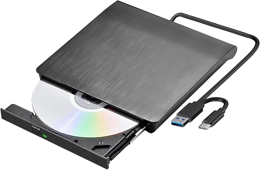 ZDYWAN USB 3.0 Type C External CD DVD Drive RW Writer Burner for Laptop Mac Win