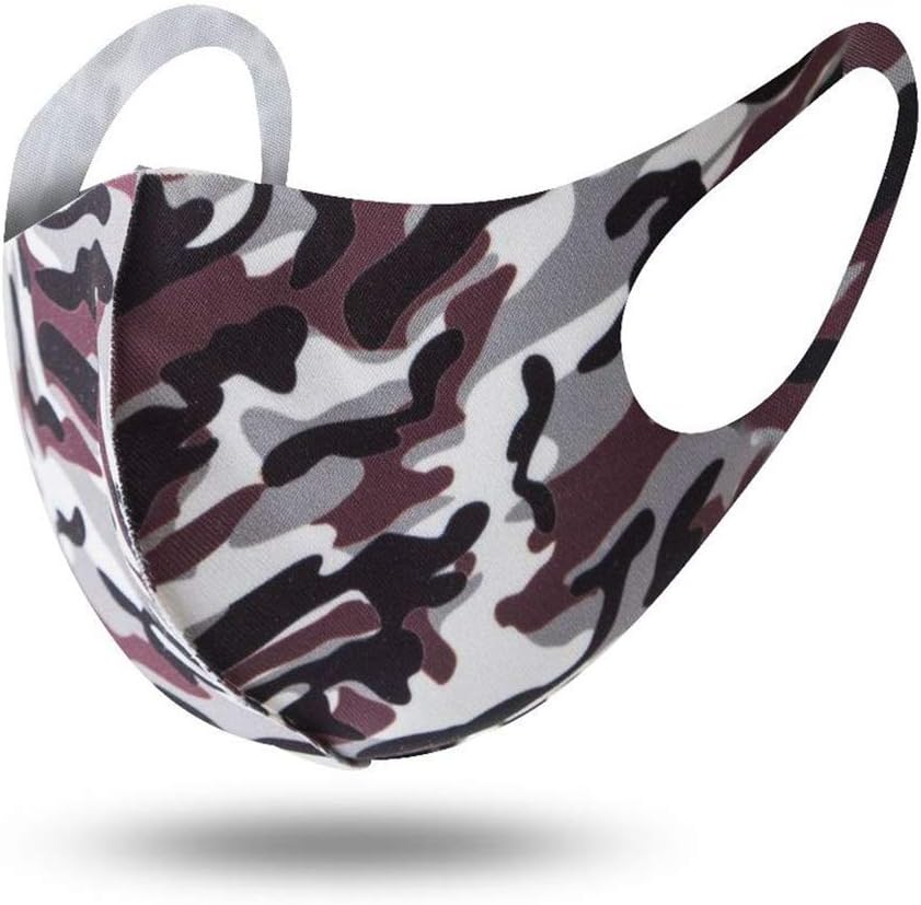 Yuanshenortey 1 Piece Camouflage Color Face Protection Cover Anti Pollution Dust Washable Reusable