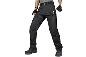 FREE SOLDIER Men's Tactical Pants Water Resistant Ripstop Cargo Work Lightweight EDC Hiking Pants with Multi Pockets