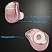 KELODO Bluetooth Earbud S530 Plus Mini Wireless Earphone in Ear Small Headset with Mic Invisible V4.1 Earpiece Hands-Free Noise Canceling for Apple iPhone and Android Smartphones - Rose Gold