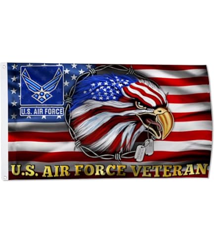 USA Air Force Retired Flagge – 3 Ft X 5 Ft (ca. 90 X 150 Cm), Mit Ösen